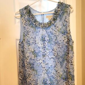 APPLESEED'S Blue Floral Sleeveless Top Size 12